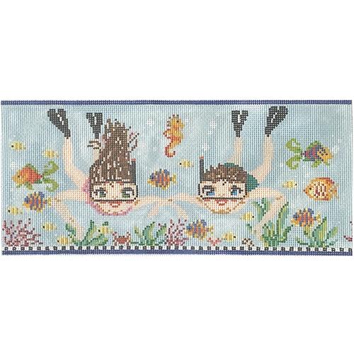 Snorkelers Painted Canvas Funda Scully 