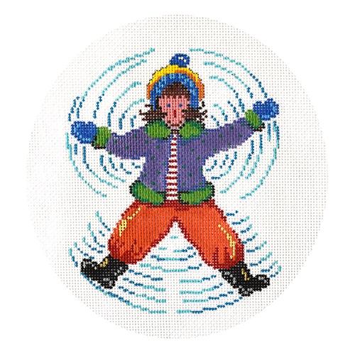 Snow Angel Painted Canvas Patti Mann 
