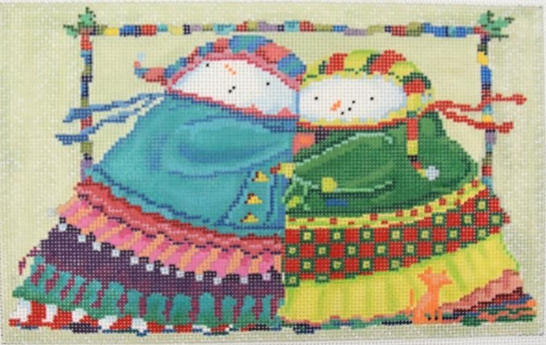 Snow Friends Painted Canvas CBK Needlepoint Collections 