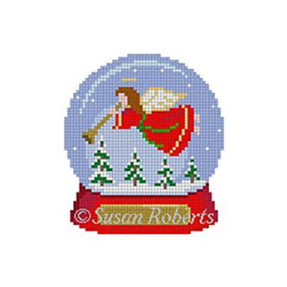 Snow Globe Angel Painted Canvas Susan Roberts Needlepoint Designs Inc. 
