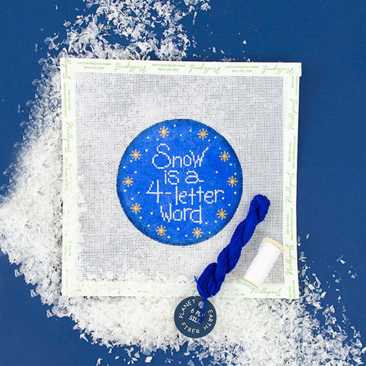 Snow is a 4-Letter Word Ornament Kit Kits Patti Mann Blue 