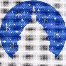 Snow Spangled DC Painted Canvas Vallerie Needlepoint Gallery 