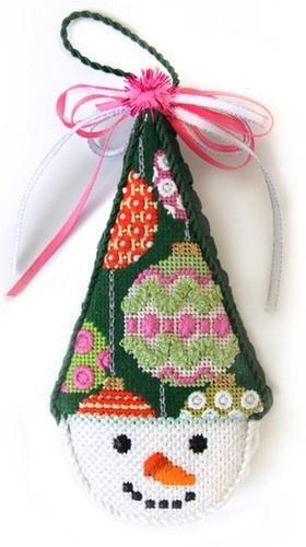 Snowcone Baubles with Stitch Guide Painted Canvas Needlepoint.Com 