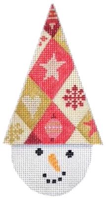 Snowcone Harlequin with Stitch Guide Painted Canvas Needlepoint.Com 
