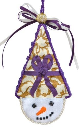 Snowcone Purple Bow Painted Canvas Kirk & Bradley 
