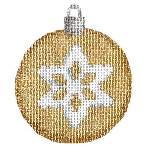 Snowflake Mini Ball Gold Painted Canvas Associated Talents 