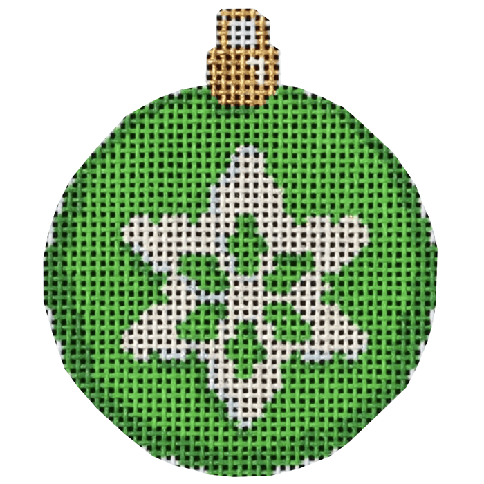 Snowflake Mini Ball Green Painted Canvas Associated Talents 