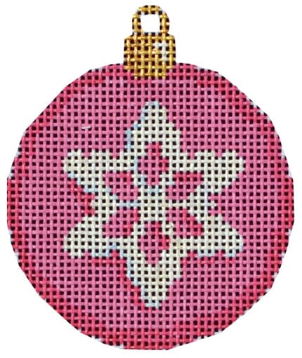 Snowflake Mini Ball Pink Painted Canvas Associated Talents 