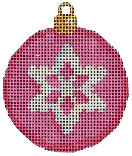 Snowflake Mini Ball Pink Painted Canvas Associated Talents 
