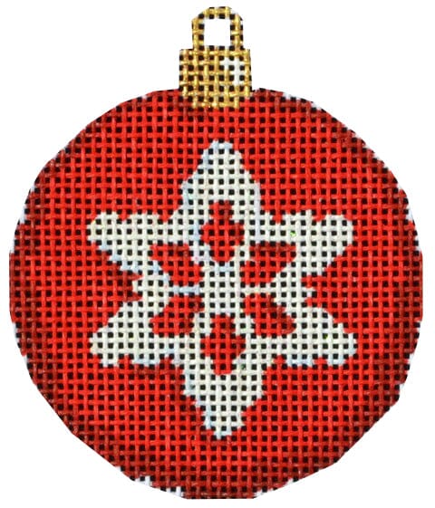 Snowflake Mini Ball Red Painted Canvas Associated Talents 