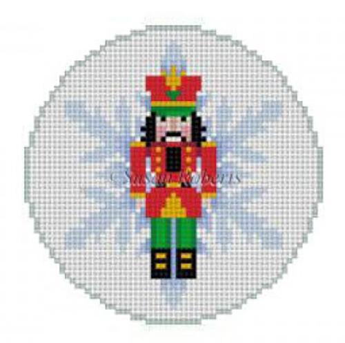 Snowflake Nutcracker Ornament Painted Canvas Susan Roberts Needlepoint Designs, Inc. 