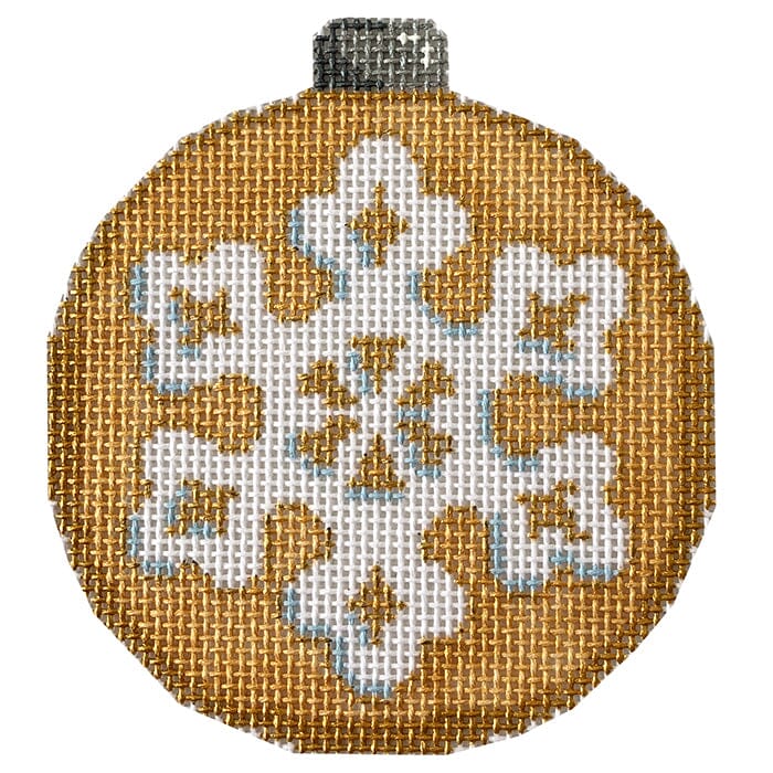 Snowflake on Gold 3 Painted Canvas Associated Talents 
