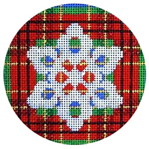 Snowflake on McMillan Plaid Painted Canvas Associated Talents 