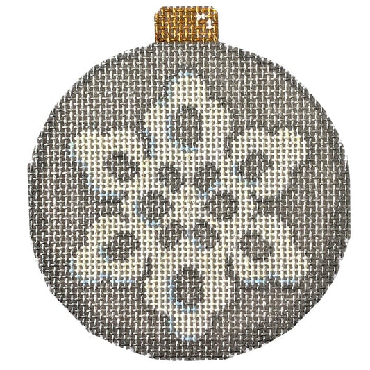 Snowflake on Silver 2 Painted Canvas Associated Talents 