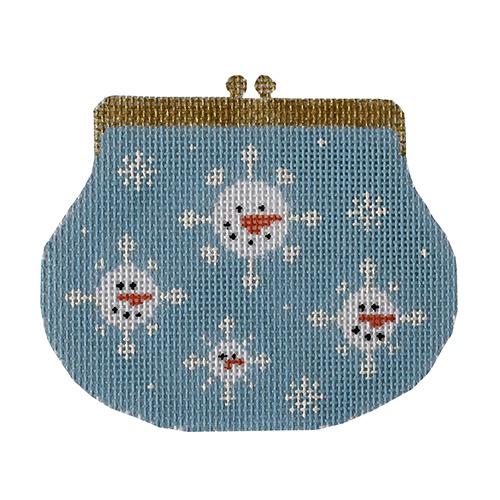 Snowflake Purse with Stitch Guide Painted Canvas Kathy Schenkel Designs 