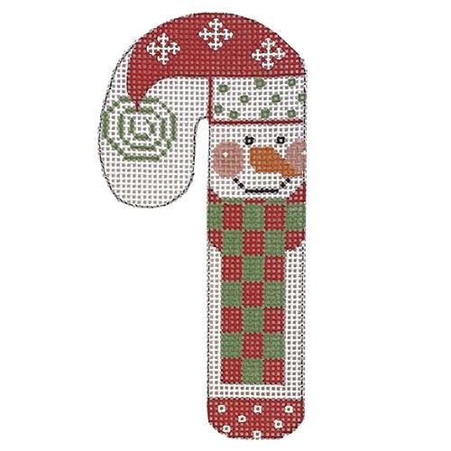 Snowflake Snowman Candy Cane Painted Canvas Danji Designs  - 1