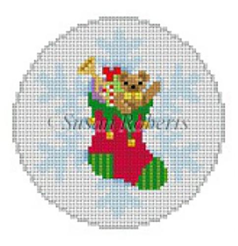 Snowflake Stocking Ornament Painted Canvas Susan Roberts Needlepoint Designs, Inc. 