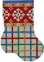 Snowflakes / Tattersall Micro Sock Painted Canvas Associated Talents 
