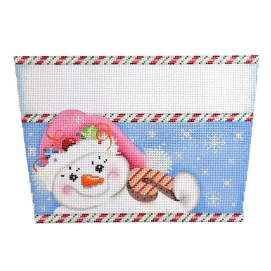 Snowlady / Pink Hat Stocking Cuff Painted Canvas Associated Talents 