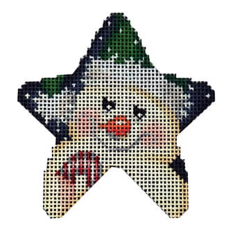 Snowman Candy Cane Mini Star Painted Canvas Associated Talents 