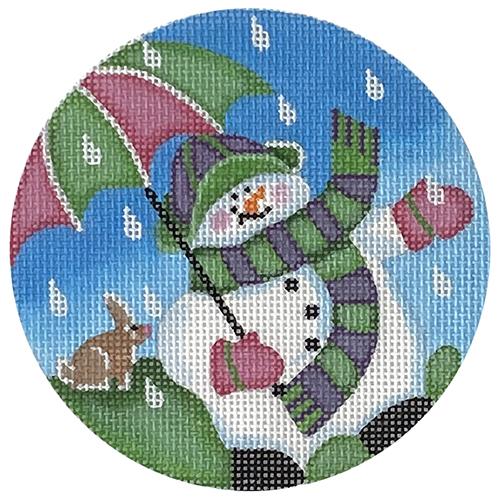 Snowman of the Month - April Painted Canvas Pepperberry Designs 