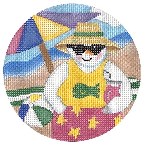 Snowman of the Month   August Painted Canvas Pepperberry Designs  - 1