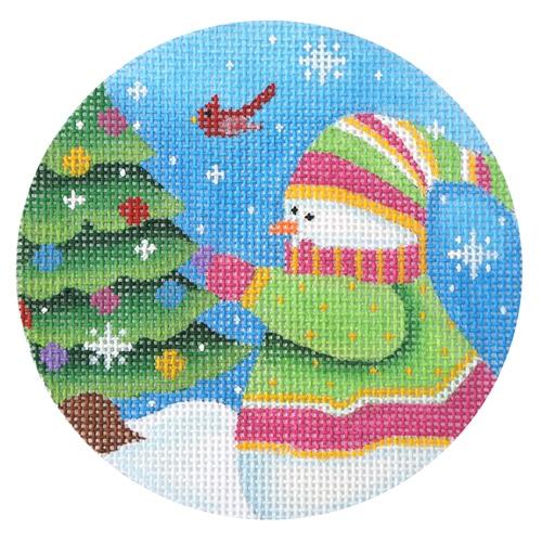 Snowman of the Month   December Painted Canvas Pepperberry Designs  - 1