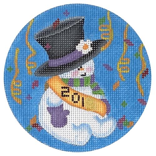 Snowman of the Month   January Painted Canvas Pepperberry Designs  - 1