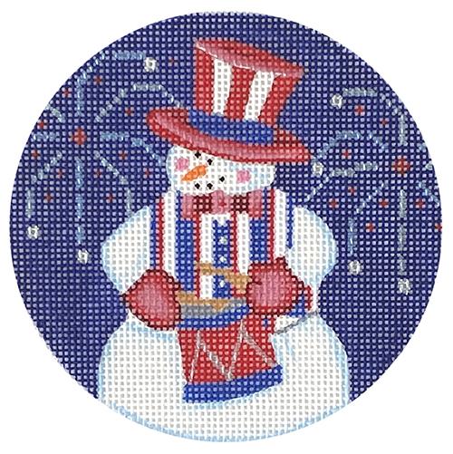 Snowman of the Month - July Painted Canvas Pepperberry Designs 