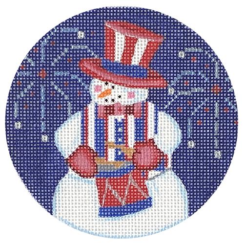 Snowman of the Month   July Painted Canvas Pepperberry Designs  - 1