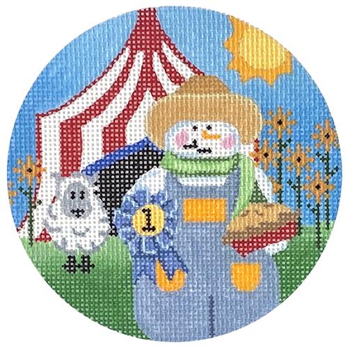 Snowman of the Month - September Painted Canvas Pepperberry Designs 