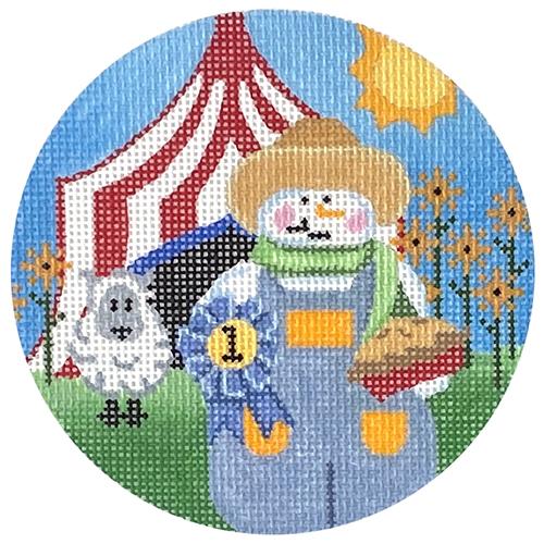 Snowman of the Month   September Painted Canvas Pepperberry Designs  - 1