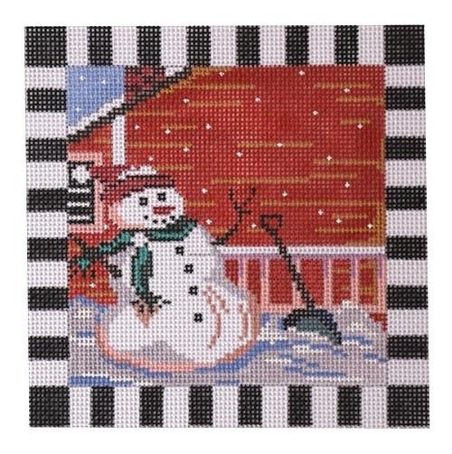 Snowman Painted Canvas Cooper Oaks Design 