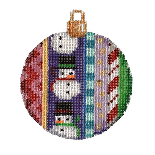 Snowman Patterns Mini Ball Painted Canvas Associated Talents 