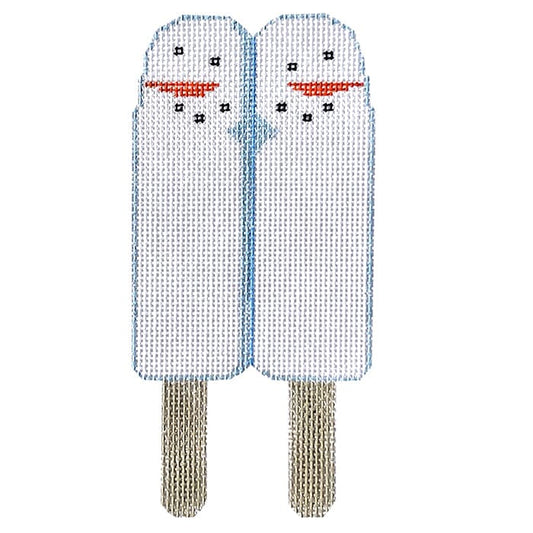 Snowman Popsicle Painted Canvas Kathy Schenkel Designs 