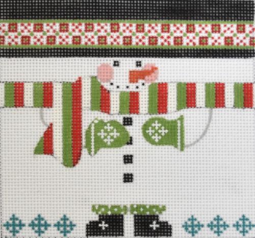 Snowman Roll Up Painted Canvas Danji Designs  - 1