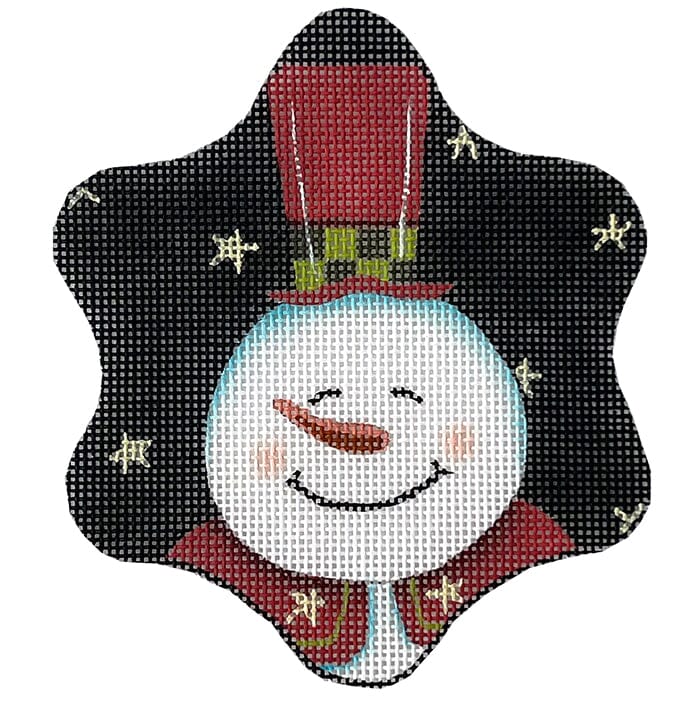 Snowman with Top Hat Painted Canvas CBK Needlepoint Collections 