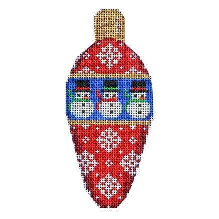 Snowman/Flakes Light Bulb Painted Canvas Associated Talents  - 1
