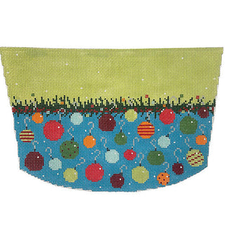 So Many Baubles Stocking Cuff Painted Canvas Pippin 
