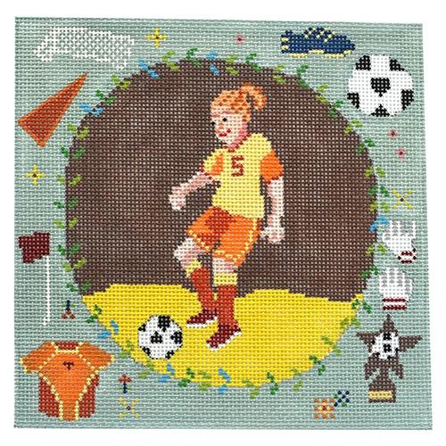 Soccer   Girls Painted Canvas Birds of a Feather 
