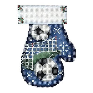 Soccer Mitten Painted Canvas Associated Talents 
