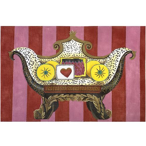 Sofa with Red/Pink Background Painted Canvas Colors of Praise 