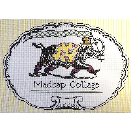 Something Madcap This Way Comes Painted Canvas The Plum Stitchery  - 1
