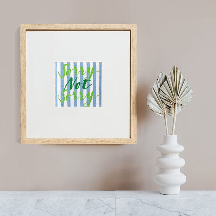 Sorry Not Sorry Stripe Kit Kits Needlepoint To Go 
