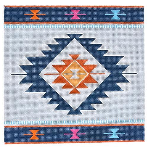 Soulfully Soutwestern Painted Canvas Pewter & Pine  - 1