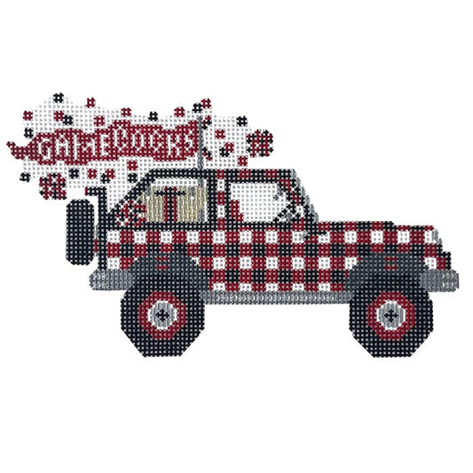 South Carolina Gamecocks Jeep Painted Canvas Wipstitch Needleworks 