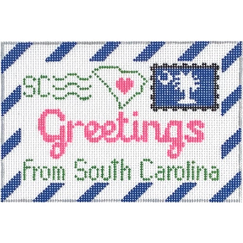 South Carolina Letter Painted Canvas Rachel Donley 