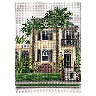 South of Broad House in Charleston on 13 Painted Canvas Needle Crossings 
