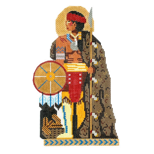 Southwest Nativity   Comanche Chief Painted Canvas Painted Pony Designs  - 1