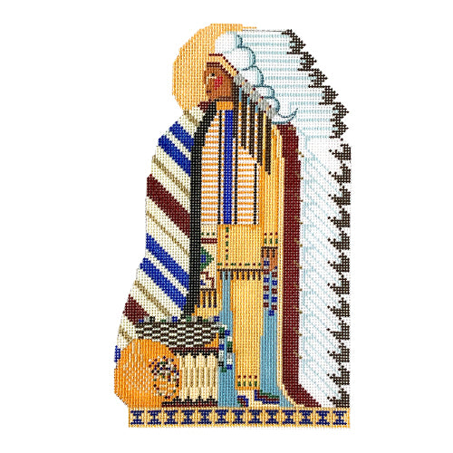 Southwest Nativity   Sioux Chief Painted Canvas Painted Pony Designs  - 1